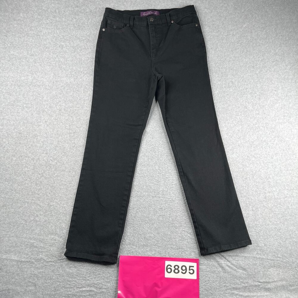Gloria Vanderbilt Denim Jeans Womens Size 10P Black Casual Amanda Petite